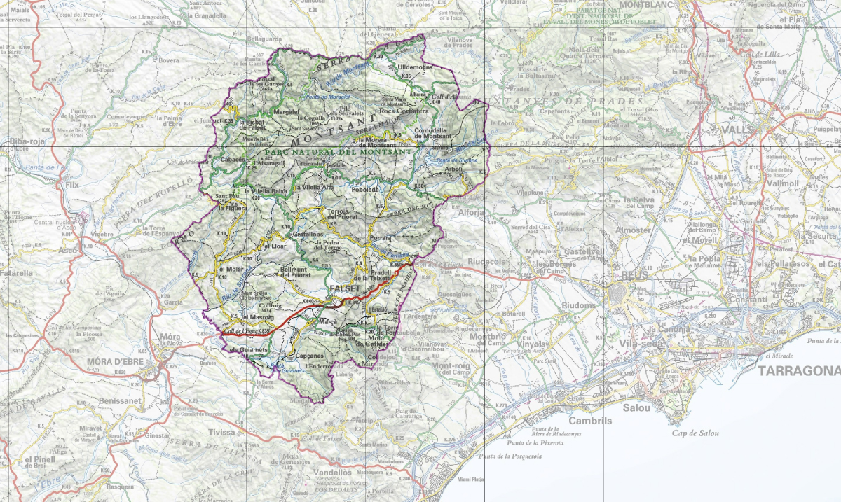 Mapa àrea de treball. Catalunya