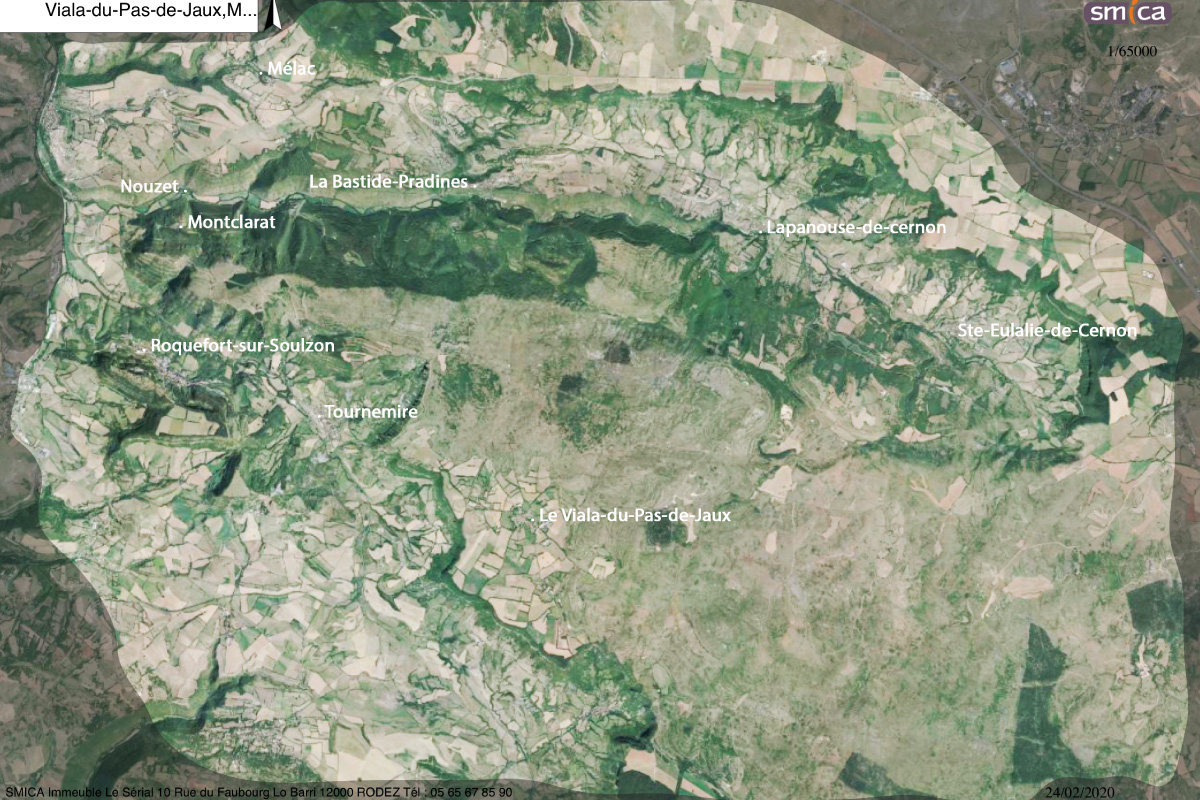 Mapa àrea de treball. Occitània